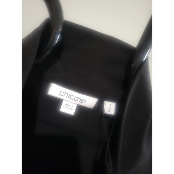 Chico's Zenergy NWT Size 3 Large/XL Black Long Travel Vest MSRP $109 - Picture 6 of 12